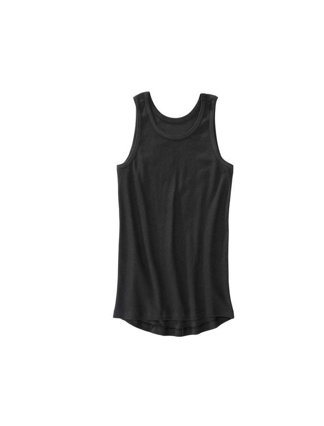 Underkläder |  Underställ: e.s. cotton rib tank-tröja + svart