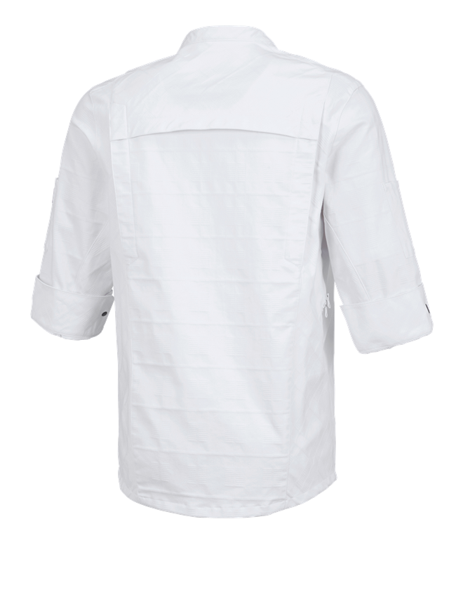 Work Jackets: Work jacket short sleeved e.s.fusion, men's + white 1