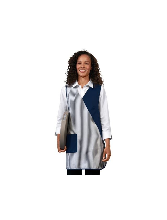 Aprons: Tabards Sandra + white/navy