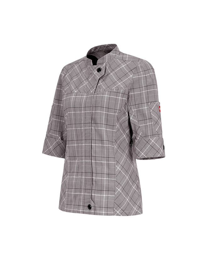 Shirts, Pullover & more: Work jacket 3/4-sleeve e.s.fusion, ladies' + chestnut/white