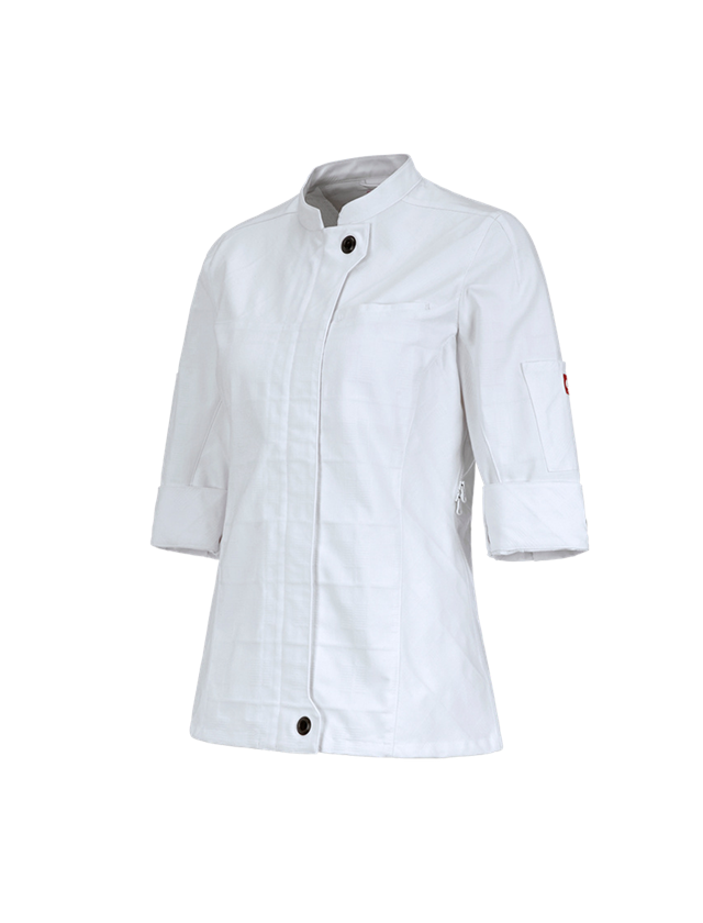 Topics: Work jacket 3/4-sleeve e.s.fusion, ladies' + white