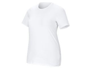 e.s. T-shirt cotton stretch, dam, plus fit
