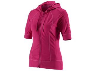 e.s.Funct. hooded jacket stripe 3/4-sleeve,ladies'