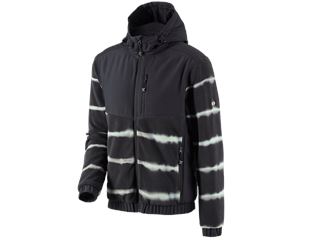 Hybrid fleece hoody jacket tie-dye e.s.motion ten