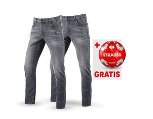 SET: 2x e.s. 5-fickors-stretch-jeans, straight