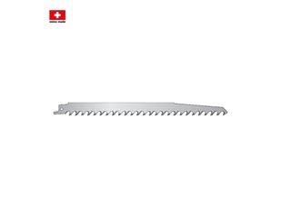Reciprocating saw blade for processing wood
