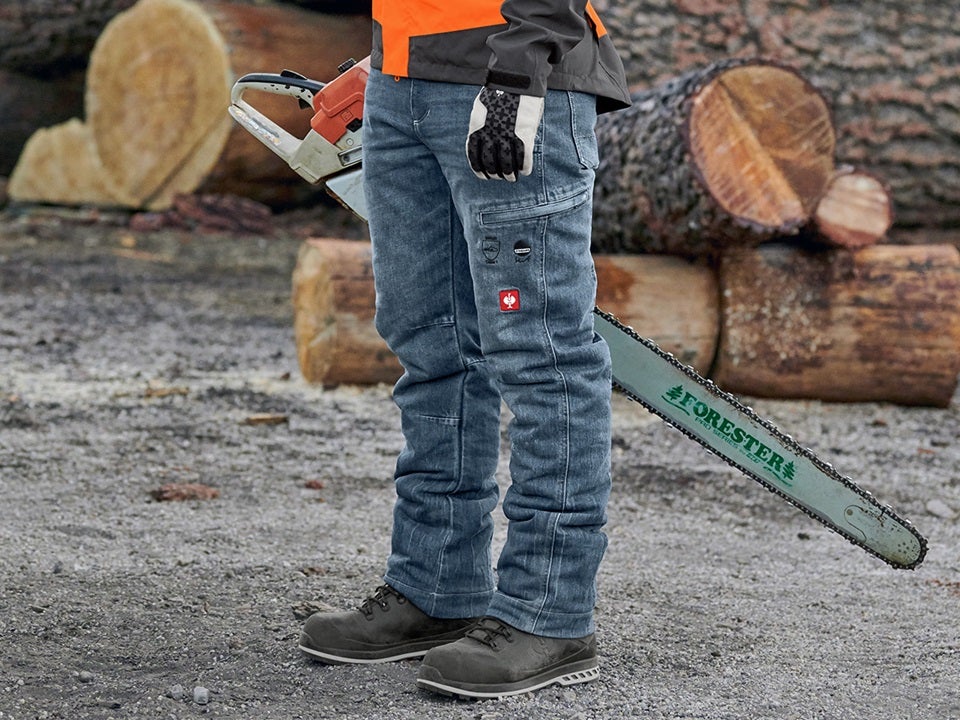 e.s. skogsbruks-snittskydds-jeans